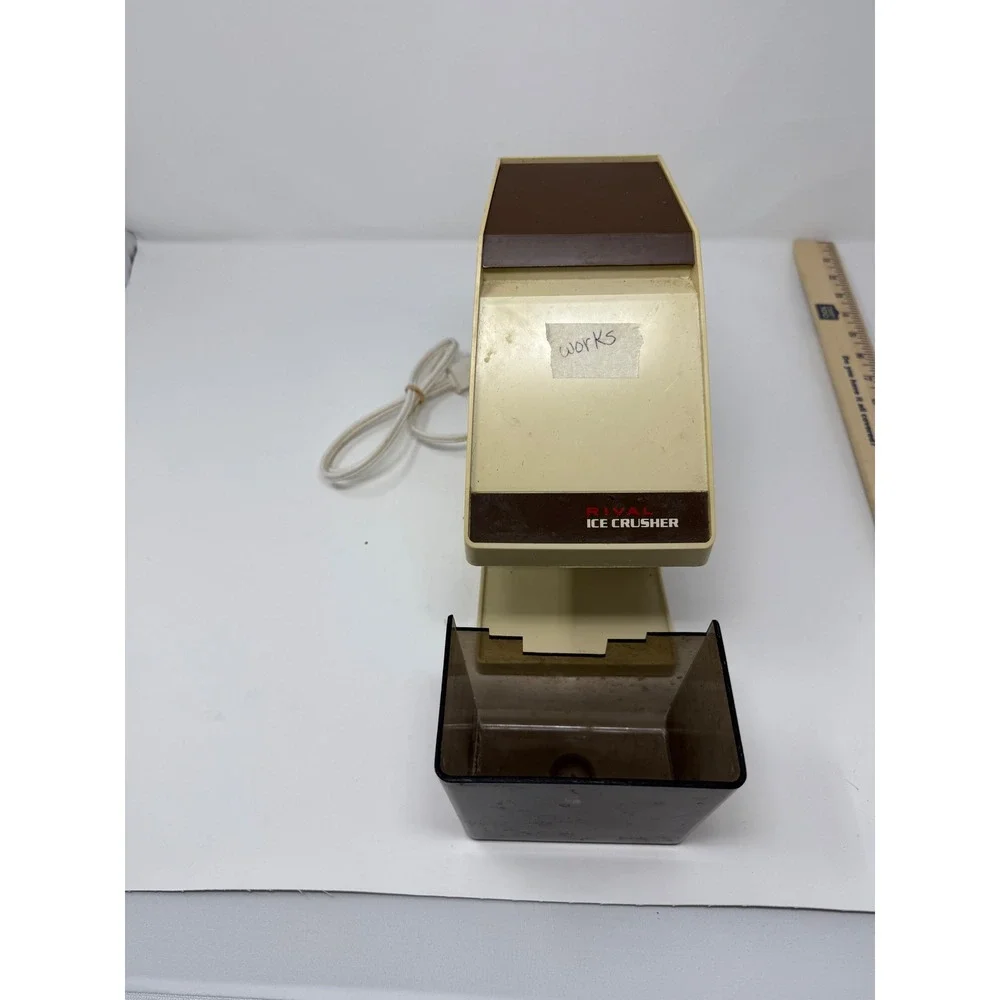 Vintage Rival Ice Crusher Electric Model 840/1 Beige Brown Tested Works‎